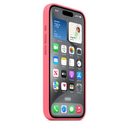 Оригинальный силиконовый чехол Apple Silicone Case with MagSafe Pink для iPhone 15 Pro (MWNJ3)