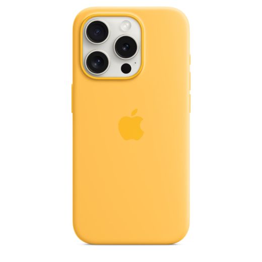 Оригинальный силиконовый чехол Apple Silicone Case with MagSafe Sunshine для iPhone 15 Pro (MWNK3)