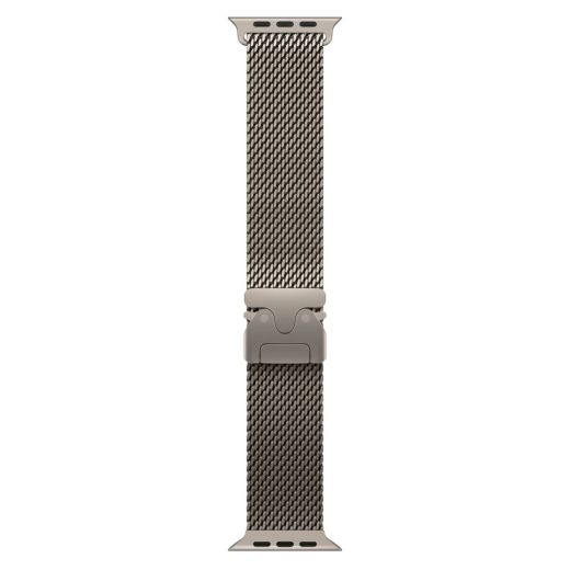 Металевий ремінець CasePro Milanese Loop Natural Titanium для Apple Watch 49мм | 46мм | 45мм | 44мм