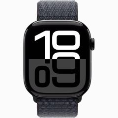 Смарт-часы Apple Watch Series 10 GPS 42мм Jet Black Aluminium Case with Ink Sport Loop Band (MWWG3)