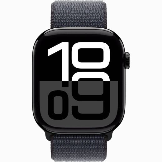Смарт-годинник Apple Watch Series 10 GPS 42мм Jet Black Aluminium Case with Ink Sport Loop Band (MWWG3)