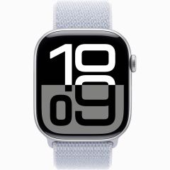 Смарт-годинник Apple Watch Series 10 GPS 46мм Silver Aluminium Case with Cloud Blue Sport Loop (MWWN3)