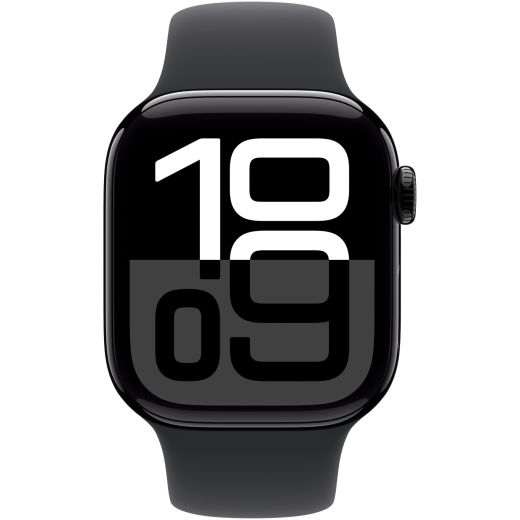 Смарт-годинник Apple Watch Series 10 GPS 46мм Jet Black Aluminium Case with Black Sport Band M/L