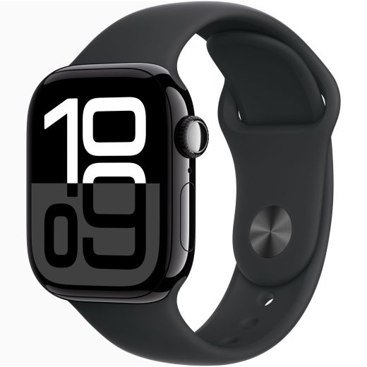 Смарт-годинник Apple Watch Series 10 GPS 42мм Jet Black Aluminium Case with Black Sport Band S/M (MWWE3)
