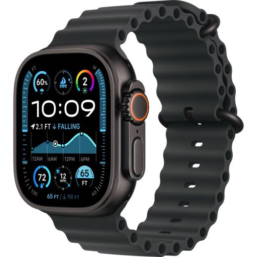 Смарт-годинник Apple Watch Ultra 2 49mm (GPS + Cellular) Black Titanium Case with Black Ocean Band (MX4P3)