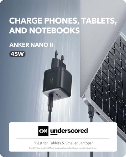 Мережевий зарядний пристрій Anker Nano II 45W Black