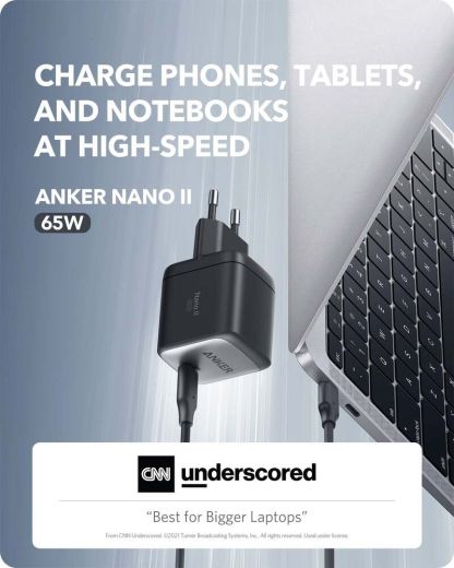 Мережевий зарядний пристрій Anker Nano II 65W Black