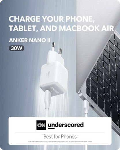 Сетевое зарядное устройство Anker Nano II 30W White