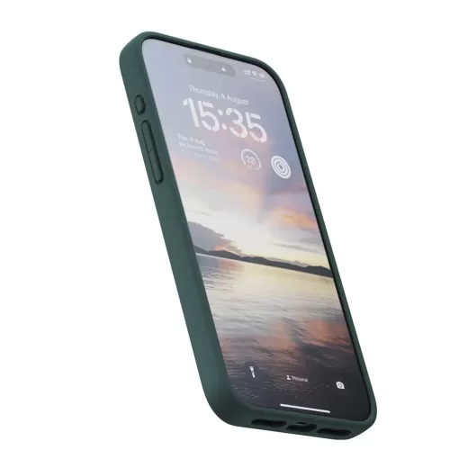 Шкіряний чохол Njord Salmon Leather MagSafe Case Dark Green для iPhone 15 Pro Max (NA54SL02)