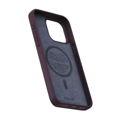 Шкіряний чохол Njord Salmon Leather MagSafe Case Rust для iPhone 15 Pro (NA53SL03)