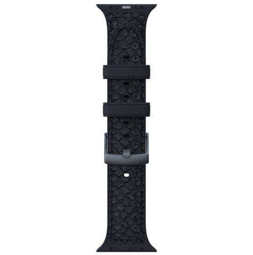 Шкіряний ремінець Njord Salmon Leather Strap Dark Grey для Apple Watch 49мм | 45мм | 44мм (SL14120)