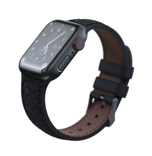Шкіряний ремінець Njord Salmon Leather Strap Dark Grey для Apple Watch 41мм | 40мм (SL14110)