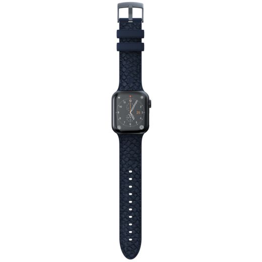 Кожаный ремешок Njord Salmon Leather Strap Petrol для Apple Watch 49мм | 45мм | 44мм (SL14121)