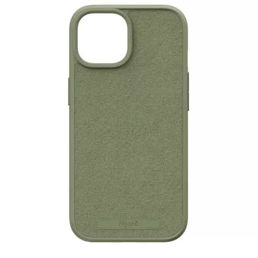 Чехол Njord Suede MagSafe Case Olive для iPhone 15 Pro Max (NA54SU06)