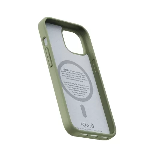 Чехол Njord Suede MagSafe Case Olive для iPhone 15 Pro Max (NA54SU06)