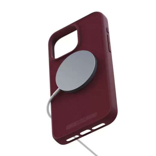 Чохол Njord Suede MagSafe Case Crimson Red для iPhone 15 Pro (NA53SU11)