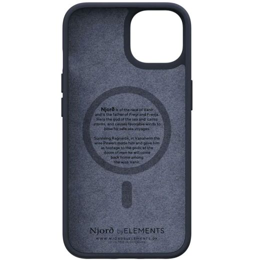 Чехол Njord Salmon Leather Case Black with Magsafe для iPhone 14 Plus (NA42SL00)