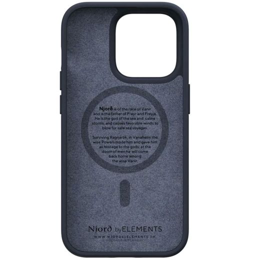Чехол Njord Salmon Leather Case Black with Magsafe для iPhone 14 Pro (NA43SL00)