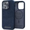 Чехол Njord Salmon Leather Case Blue with Magsafe для iPhone 14 Pro (NA43SL01)