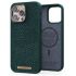 Чехол Njord Salmon Leather Case Dark Green with Magsafe для iPhone 14 Pro (NA41SL02)