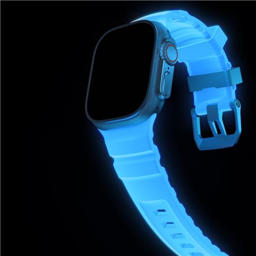 Ремінець Nomad Rocky Point Band Icy Blue Glow / Natural Hardware для Apple Watch 49мм | 46мм | 45мм | 44мм (NM014452858)