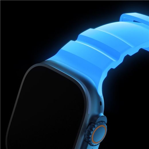 Ремінець Nomad Rocky Point Band Icy Blue Glow / Natural Hardware для Apple Watch 49мм | 46мм | 45мм | 44мм (NM014452858)