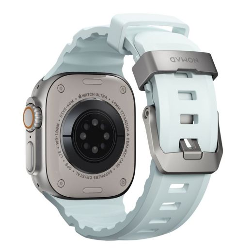 Ремінець Nomad Rocky Point Band Icy Blue Glow / Natural Hardware для Apple Watch 49мм | 46мм | 45мм | 44мм (NM014452858)