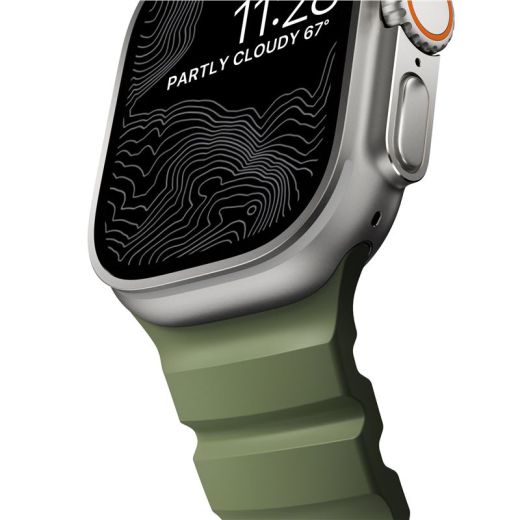 Ремінець Nomad Rocky Point Band Forest / Natural Hardware для Apple Watch 49мм | 46мм | 45мм | 44мм (NM014841858)