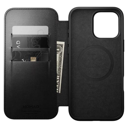 Шкіряний чохол-книжка Nomad Modern Leather Case Folio Back Horween для iPhone 16 Pro Max (NM01672685)