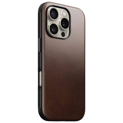 Шкіряний чохол Nomad Modern Leather Case Rustic Brown Horween для iPhone 16 Pro (NM01858485)