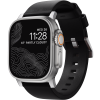 Шкіряний ремінець Nomad Modern Band Black Leather / Silver Hardware (NM01908685) для Apple Watch 49мм | 45мм | 44мм