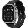 Шкіряний ремінець Nomad Active Band Pro Leather Black / Silver Hardware (NM1A41SNW0) для Apple Watch 49мм | 45мм | 44мм