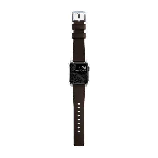 Шкіряний ремінець Nomad Active Band Pro Classic Brown Leather / Silver Hardware для Apple Watch 41mm | 40mm