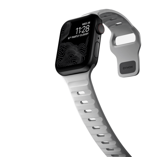 Силиконовый ремешок Nomad Sport Band Lunar Gray для Apple Watch 49мм | 45мм | 44мм