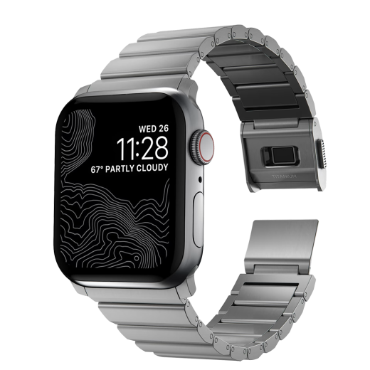 Титановий ремінець Nomad Titanium Band Natural для Apple Watch 49мм | 45мм | 44мм (NM1A4HSXT0)