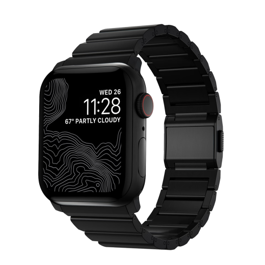 Титановый ремешок Nomad Titanium Band Black для Apple Watch 49мм | 45мм | 44мм (NM1A41BXT0)