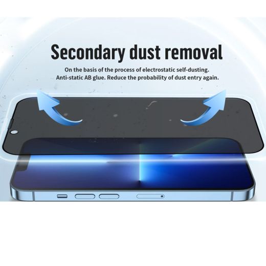 Захисне скло антишпигун Blueo Full Cover Anti-Peep для iPhone 15 Pro