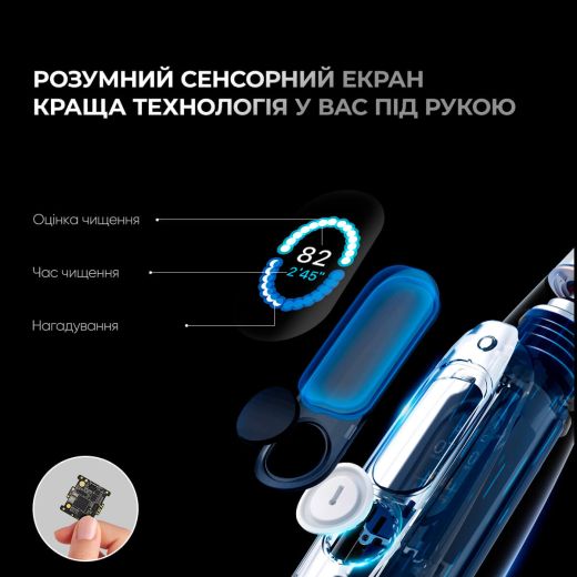 Електрична зубна щітка Oclean X Pro Elite Grey OLED (6970810551815)