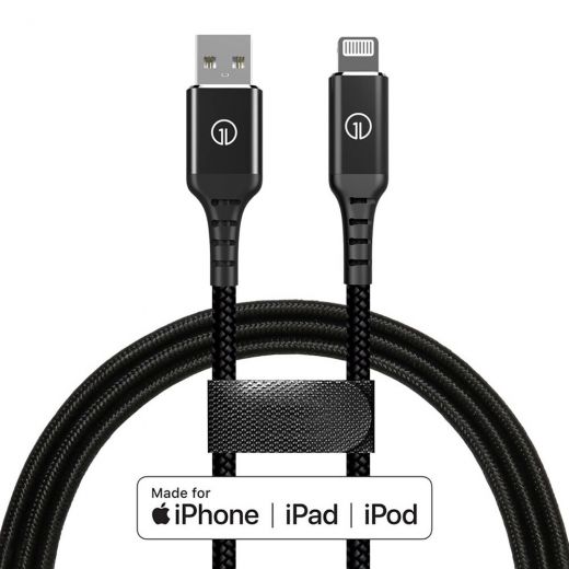 Плетений кабель oneLounge 1Power MFi Lightning to USB (1.2 m)