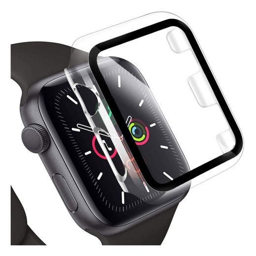 Прозорий чохол із захисним склом CasePro Clear Premium Case PC+Glass для Apple Watch 40mm