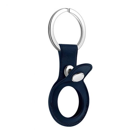 Брелок с кольцом CasePro Leather Key Ring Baltic Blue для AirTag