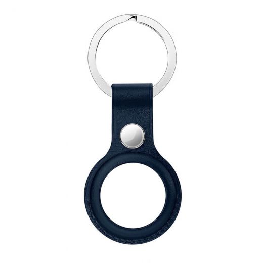 Підвіска з кільцем CasePro Leather Key Ring Baltic Blue для AirTag