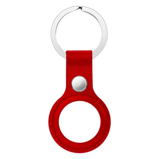 Підвіска з кільцем CasePro Leather Key Ring Red для AirTag