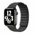 Шкіряний ремінець CasePro Leather Link Size M | L Magnetic Black для Apple Watch 45mm | 44mm | 42mm