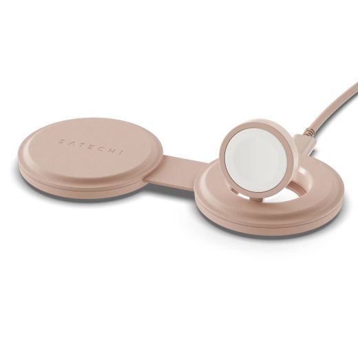 Беспроводная зарядка Satechi OntheGo™ 2 в 1 Charger Desert Rose (ST-QTG21R)