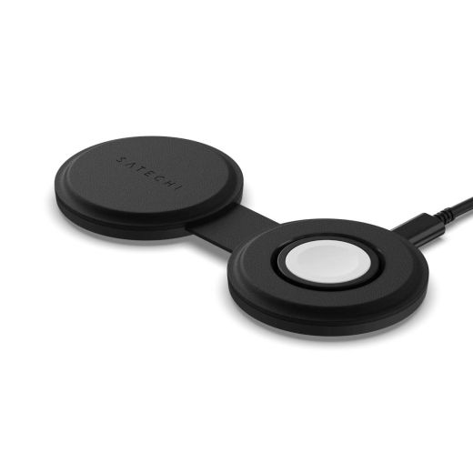 Беспроводная зарядка Satechi OntheGo™ 2 в 1 Charger Black (ST-QTG21K)