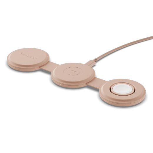 Бездротова зарядка Satechi OntheGo™ 3 в 1 Charger Desert Rose (ST-QTG31R)
