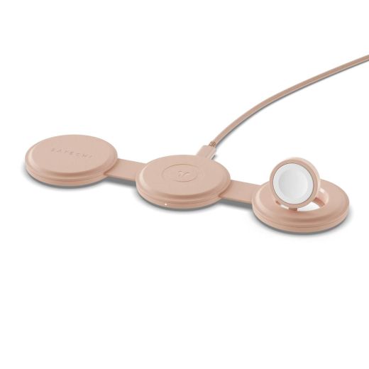 Бездротова зарядка Satechi OntheGo™ 3 в 1 Charger Desert Rose (ST-QTG31R)