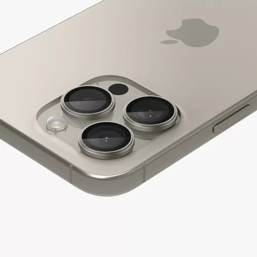 Захисне скло для камери Spigen Optik Pro Lens Protector Natural Titanium (2 шт.) для iPhone 15 Pro | iPhone 15 Pro Max | iPhone 14 Pro | 14 Pro Max (AGL07163)