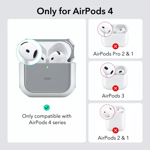 Чохол ESR Orbit Hybrid Snap-and-Charge Bundle Purple для AirPods 4 (2024)